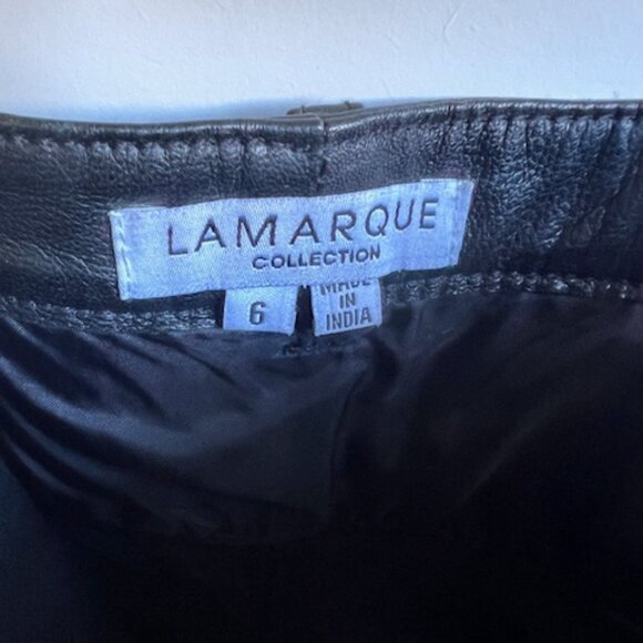 Lamarque Leather shorts in black size 6 - Picture 3 of 5
